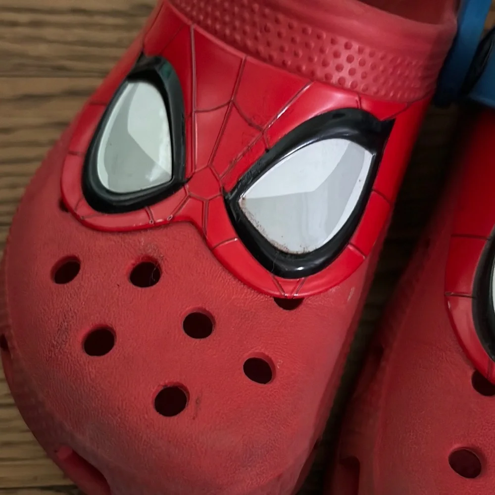 Croc's Marvel Red and Blue Spider-Man Slippers 13C